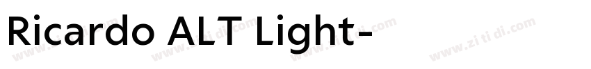 Ricardo ALT Light字体转换